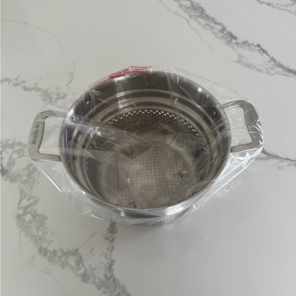 MADE IN Stainless Steel Pasta Insert Pasta Strainer or Steamer, New in Box - Picture 7 of 7